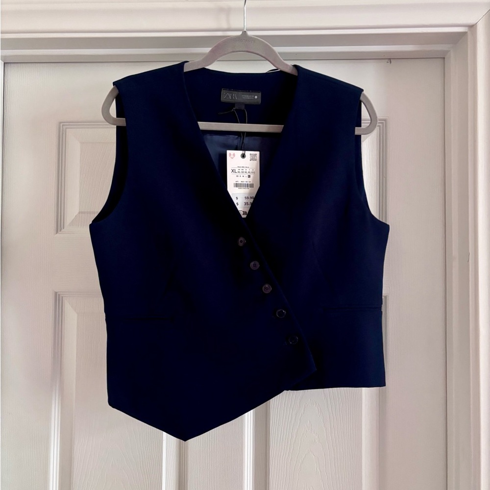 Zara Dark Blue Vest
